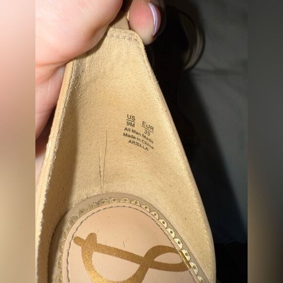 Sam Edelman Ariella Tan Heels with Ankle Strap Size 9 - Picture 3 of 9